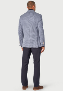 BROOK TAVERNER<BR>
Becker Knitted Puppytooth Jacket<BR>
Sky Blue<BR>