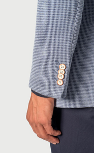 BROOK TAVERNER<BR>
Becker Knitted Puppytooth Jacket<BR>
Sky Blue<BR>