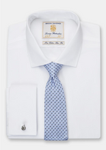 Load image into Gallery viewer, BROOK TAVERNER&lt;BR&gt;
Regular and Tailored Fit Single and Double Cuff Poplin Cotton Shirt&lt;BR&gt;
White&lt;BR&gt;
