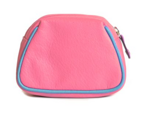 GOLUNSKI<BR>
Coin Purse<BR>
Fuchsia and Turquoise<BR>