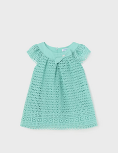 MAYORAL<BR>
Baby Guipure Dress<BR>
068<BR>