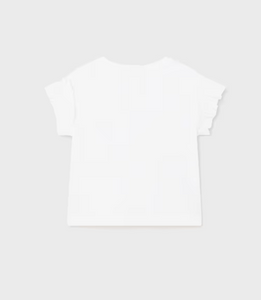 MAYORAL<BR>
Short Sleeve T Shirt<BR>
White<BR>