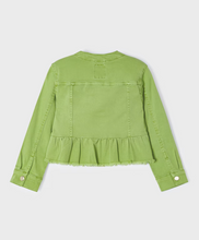 Load image into Gallery viewer, MAYORAL&lt;BR&gt;
Twill Ruffle Jacket&lt;BR&gt;
Apple&lt;BR&gt;
