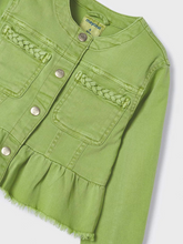 Load image into Gallery viewer, MAYORAL&lt;BR&gt;
Twill Ruffle Jacket&lt;BR&gt;
Apple&lt;BR&gt;
