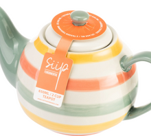 Load image into Gallery viewer, CAPTIVATE SIIP HOME&lt;BR&gt;
Autumn Stripe 6 Cup Teapot&lt;BR&gt;
