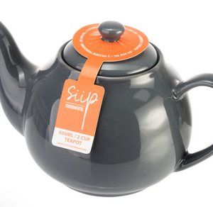 CAPTIVATE SIIP HOME<BR>
Glaze 2 Cup Teapot<BR>
Grey<BR>