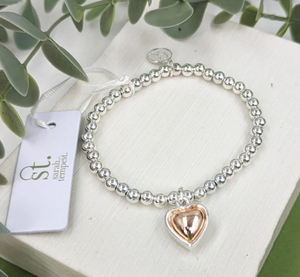 SARAH TEMPEST<BR>
2 Tone Bracelet<BR>
Rose Gold/Silver<BR>