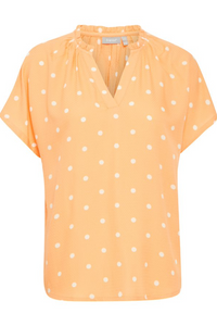 FRANSA<BR>
Kamma Blouse<BR>
Apricot<BR>