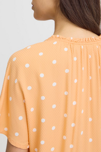 FRANSA<BR>
Kamma Blouse<BR>
Apricot<BR>