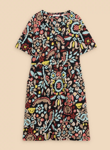 WHITE STUFF<BR>
Tammy Cotton Dress<BR>
Multi/ Teal<BR>