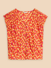 Load image into Gallery viewer, WHITE STUFF&lt;BR&gt;
Rae Oraganic Cotton Vest Top&lt;BR&gt;
Blue/Orange&lt;BR&gt;
