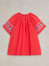 Load image into Gallery viewer, WHITE STUFF&lt;BR&gt;
Anna Embroider Top&lt;BR&gt;
Orange&lt;BR&gt;
