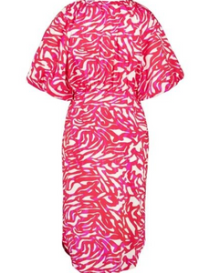 TAIFUN<BR>
Digital Red Patterned Dress<BR>
Red<BR>