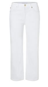 MAC<BR>
Modern Straight Leg Summery Lightweight Denim Culotte<BR>
White<BR>