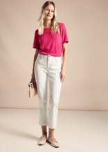 Load image into Gallery viewer, STREET ONE&lt;BR&gt;
Casual Striped Jeans&lt;BR&gt;
White&lt;BR&gt;
