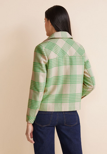 STREET ONE<BR>
Short Check Jacket<BR>
Green<BR>