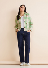 Load image into Gallery viewer, STREET ONE&lt;BR&gt;
Short Check Jacket&lt;BR&gt;
Green&lt;BR&gt;
