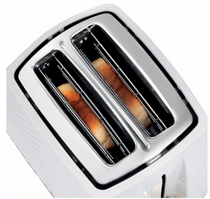 RUSSELL HOBBS<BR>
Groove 2 Slice Toaster<BR>
White<BR>