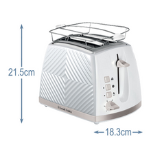 Load image into Gallery viewer, RUSSELL HOBBS&lt;BR&gt;
Groove 2 Slice Toaster&lt;BR&gt;
White&lt;BR&gt;
