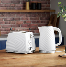 Load image into Gallery viewer, RUSSELL HOBBS&lt;BR&gt;
Groove 2 Slice Toaster&lt;BR&gt;
White&lt;BR&gt;
