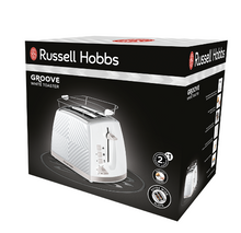 Load image into Gallery viewer, RUSSELL HOBBS&lt;BR&gt;
Groove 2 Slice Toaster&lt;BR&gt;
White&lt;BR&gt;
