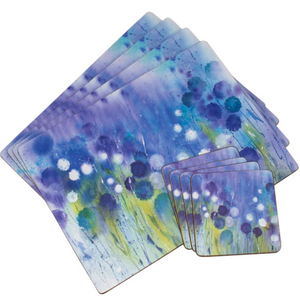 TRADESTOCK HOME<BR>
IStyle 4X Cornflower Placemats/ Coasters<BR>