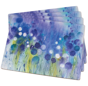 TRADESTOCK HOME<BR>
IStyle 4X Cornflower Placemats/ Coasters<BR>