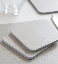 Load image into Gallery viewer, TRADESTOCK HOME&lt;BR&gt;
IStyle 4X Grey Wood Coasters&lt;BR&gt;
Grey&lt;BR&gt;
