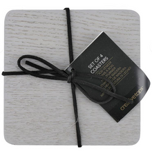 Load image into Gallery viewer, TRADESTOCK HOME&lt;BR&gt;
IStyle 4X Grey Wood Coasters&lt;BR&gt;
Grey&lt;BR&gt;
