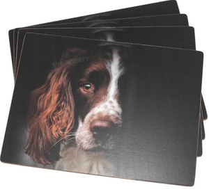 TRADESTOCK HOME<BR>
IStyle 4X Springer Spaniel Placemats/Coasters<BR>