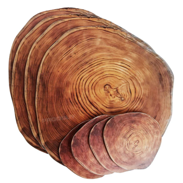 TRADESTOCK HOME<BR>
IStyle 4X Wild Wood Placemats/Coasters<BR>