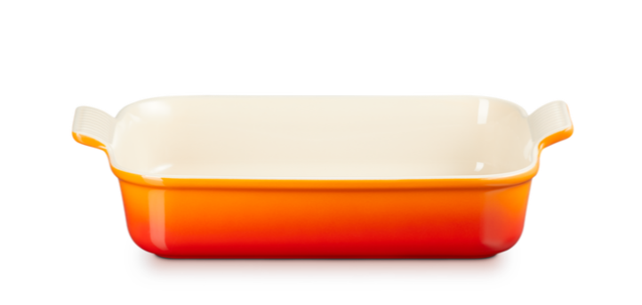 LE CREUSET<BR>
Stoneware Deep Heritage Rectangular 32cm Dish<BR>
Volcanic<BR>