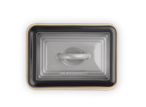 LE CREUSET<BR>
Stoneware Butter Dish<BR>
Flint<BR>