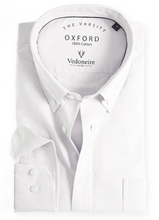 Load image into Gallery viewer, VEDONEIRE&lt;BR&gt;
Long Sleeve Oxford Shirt&lt;BR&gt;
Blue, Pink, White&lt;BR&gt;
