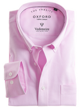 Load image into Gallery viewer, VEDONEIRE&lt;BR&gt;
Long Sleeve Oxford Shirt&lt;BR&gt;
Blue, Pink, White&lt;BR&gt;
