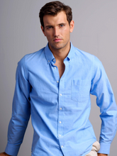 Load image into Gallery viewer, VEDONEIRE&lt;BR&gt;
Long Sleeve Oxford Shirt&lt;BR&gt;
Blue, Pink, White&lt;BR&gt;
