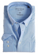 Load image into Gallery viewer, VEDONEIRE&lt;BR&gt;
Long Sleeve Oxford Shirt&lt;BR&gt;
Blue, Pink, White&lt;BR&gt;
