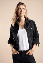 Load image into Gallery viewer, STREET ONE&lt;BR&gt;
Denim Jacket&lt;BR&gt;
Black&lt;BR&gt;
