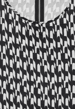 Load image into Gallery viewer, STREET ONE&lt;BR&gt;
Materialmix T-Shirt&lt;BR&gt;
Black Pattern&lt;BR&gt;
