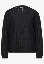 Load image into Gallery viewer, STREET ONE&lt;BR&gt;
Blouson with Embroidery Jacket&lt;BR&gt;
Black&lt;BR&gt;
