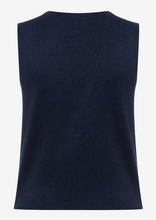 Load image into Gallery viewer, MORE AND MORE&lt;BR&gt;
Knitted Vest&lt;BR&gt;
Navy&lt;BR&gt;
