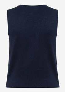 MORE AND MORE<BR>
Knitted Vest<BR>
Navy<BR>