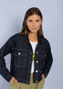 MORE AND MORE<BR>
Denim Jacket<BR>
Dark Blue<BR>