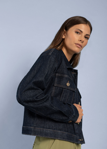 MORE AND MORE<BR>
Denim Jacket<BR>
Dark Blue<BR>