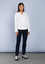 Load image into Gallery viewer, MORE AND MORE&lt;BR&gt;
Shirt Blouse with Pleated Cuffs&lt;BR&gt;
White&lt;BR&gt;
