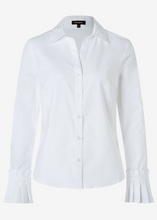 Load image into Gallery viewer, MORE AND MORE&lt;BR&gt;
Shirt Blouse with Pleated Cuffs&lt;BR&gt;
White&lt;BR&gt;
