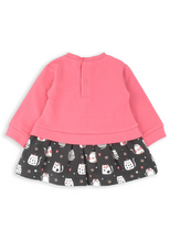 Load image into Gallery viewer, BABYBOL&lt;BR&gt;
Baby Girl Meow Sweater&lt;BR&gt;
Fuchsia&lt;BR&gt;
