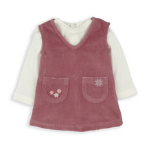 Load image into Gallery viewer, BABYBOL&lt;BR&gt;
Girls Pinafore Outfit&lt;BR&gt;
Mauve&lt;BR&gt;
