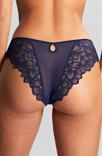 Load image into Gallery viewer, PANACHE&lt;BR&gt;
Allure Brazilian Brief&lt;BR&gt;
Ivory, Navy&lt;BR&gt;
