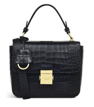 Load image into Gallery viewer, RADLEY LONDON&lt;BR&gt;
Hanley Close Faux Croc&lt;BR&gt;
Black&lt;BR&gt;
